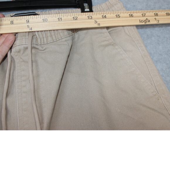 Mens Forever 21 Beige Drawstring Joggers Heavy cotton/spandex‎ blend Size Large - Picture 3 of 6
